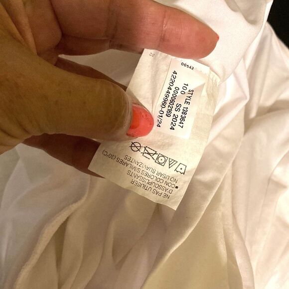 UNDER ARMOUR Motion Crossover Short Sleeve White Crop Top Womens Large - Picture 10 of 15